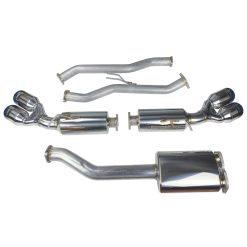 Alternative view of Injen 10-13 Hyundai Genesis Coupe 2.0L(t) 4cyl SS Exhaust w/ 76mm Y-Pipe Resonator/Molded SS Flanges