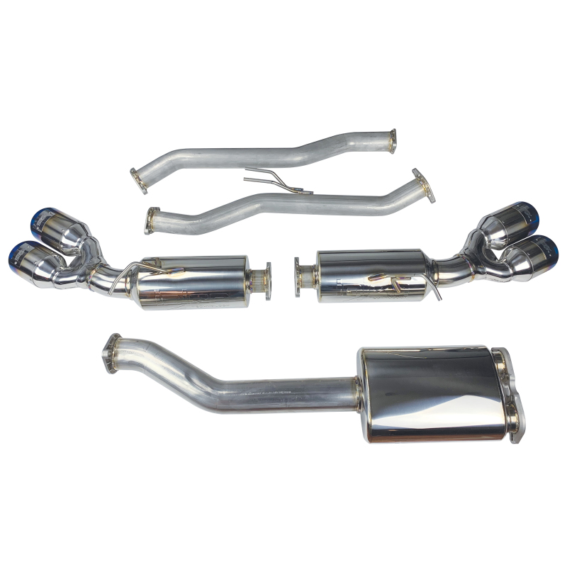 Injen 10-13 Hyundai Genesis Coupe 2.0L(t) 4cyl SS Exhaust w/ 76mm Y-Pipe Resonator/Molded SS Flanges - Image 2