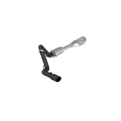 Alternative view of MBRP 19-24 GM 1500 Silverado/Sierra 2.7L Blk-Coated Alum. Steel 3in Cat-Back Single Side 4in Blk Tip
