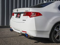 aFe 09-14 Acura TSX L4 2.4L Takeda 2-1/2in to 2-1/4in 304 SS Cat-Back Exhaust System w/BlueFlame Tip - Image 3