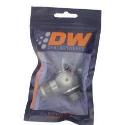 Alternative view of DeatschWerks 10AN ORB Male to 10AN Male Flare Low Profile 90-Degree Swivel - Anodized DW Titanium
