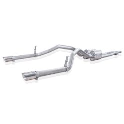 Alternative view of Stainless Works Chevy Silverado/GMC Sierra 2007-16 5.3L/6.2L Exhaust Y-Pipe Under Bumper Exit