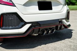 Corsa 2017-2021 Honda Civic Type R Xtreme Cat-Back Tri Rear Exit with 4.5in Black Pro-Series Tips - Image 3