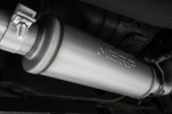 MBRP 99-04 Ford Mustang GT 4.6L 2.5in. Dual Split Rear AL Cat Back w/ 3.5in. Dual Wall Blk. Tips - Image 4