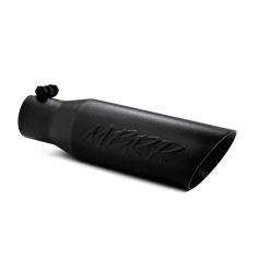 MBRP Universal Tip 3.5 O.D. Dual Wall Angled 2.5 inlet 12 length - Black Finish - Image 3