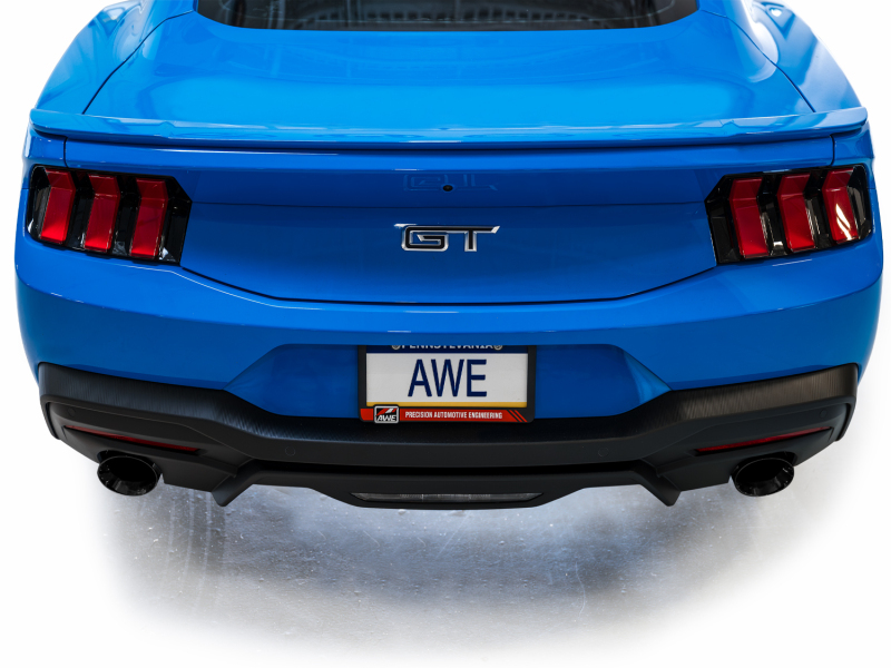 AWE 2024 Ford Mustang GT Fastback S650 RWD Track Edition Catback Exhaust w/ Dual Diamond Black Tips - Image 6