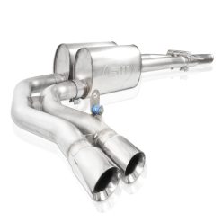 Alternative view of Stainless Works Chevy Silverado/GMC Sierra 2007-16 5.3L/6.2L Exhaust Before Passenger Rear Tire Exit