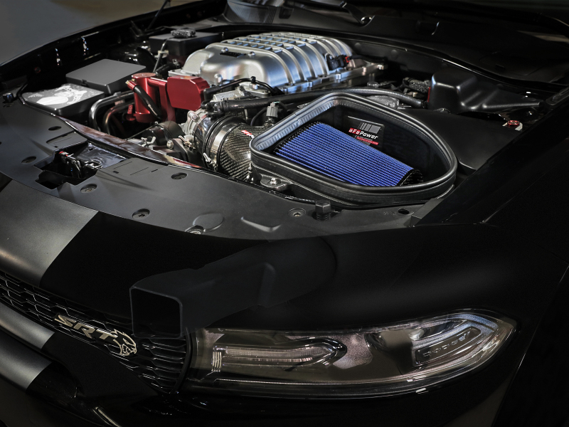 aFe Dodge Charger SRT Hellcat Redeye 21-23 V8-6.2L Track Series Stage-2 Carbon Fiber Intake Pro 5R - Image 9