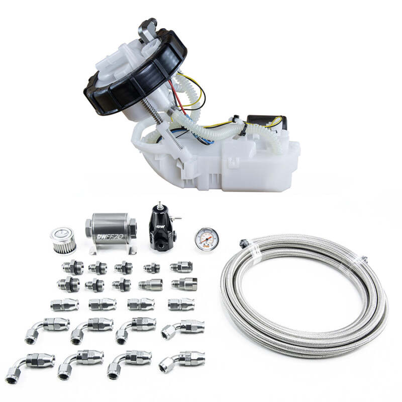 DeatschWerks 01-05 Honda Civic/02-06 Acura RSX DW400 Pump Module & Return Kit w/PTFE Fuel Lines - Image 2