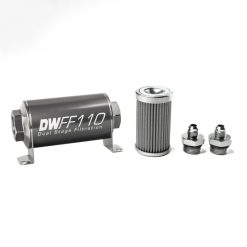 Alternative view of DeatschWerks Stainless Steel 6AN 100 Micron Universal Inline Fuel Filter Housing Kit (110mm)