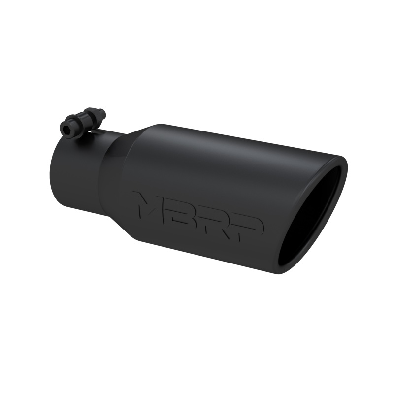 MBRP Universal Angled Rolled End Tip 4in OD / 2-3/4in Inlet / 10in Length - Black - Image 2