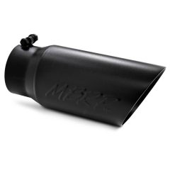 MBRP Universal Tip 5 O.D. Dual Wall Angled 4 inlet 12 length - Black Finish - Image 3