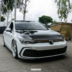 Seibon 22-23 Volkswagen Golf GTI/R OEM Style Carbon Fiber Hood - Image 6