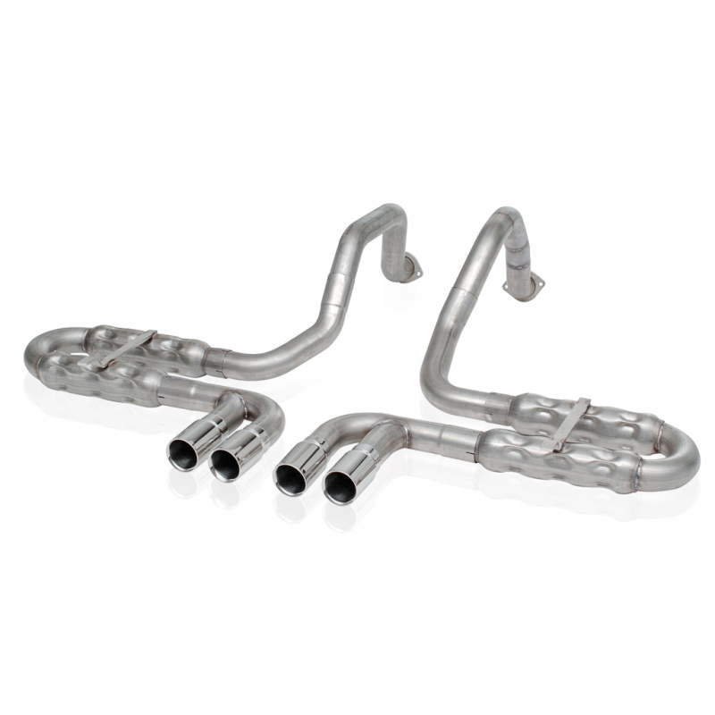 Stainless Works 1997-04 Corvette C5 2-1/2in Axleback Quad Rolled Edge Tips - Image 2