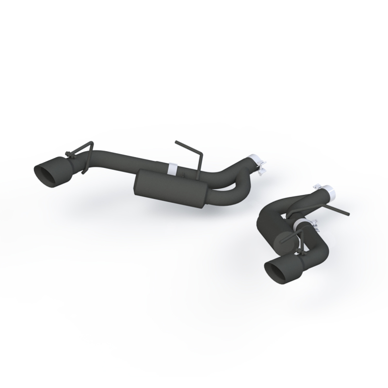 MBRP 16-19 Chevrolet Camaro 2.5in Black Coated Non NPP Axle Back Exhaust System - 4in Dual Wall Tips - Image 2