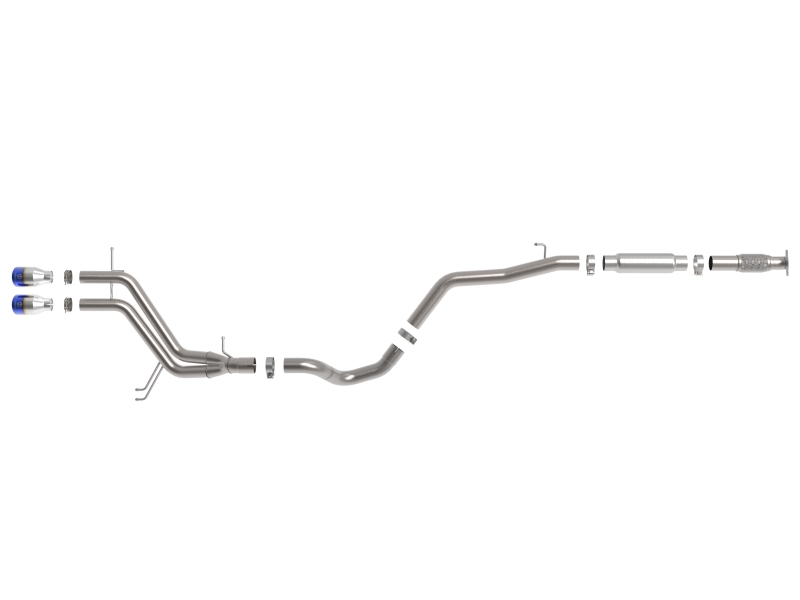 aFe Takeda 2-1/2in to 3in SS-304 Cat-Back Exhaust w/ Blue Flame Tips 13-17 Hyundai Veloster L4-1.6L - Image 5
