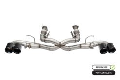 Corsa 20-23 Chevrolet Corvette C8 RWD 3in Xtreme Cat-Back Exhaust w/4.5in Carbon Fiber Black PVD Tip - Image 2