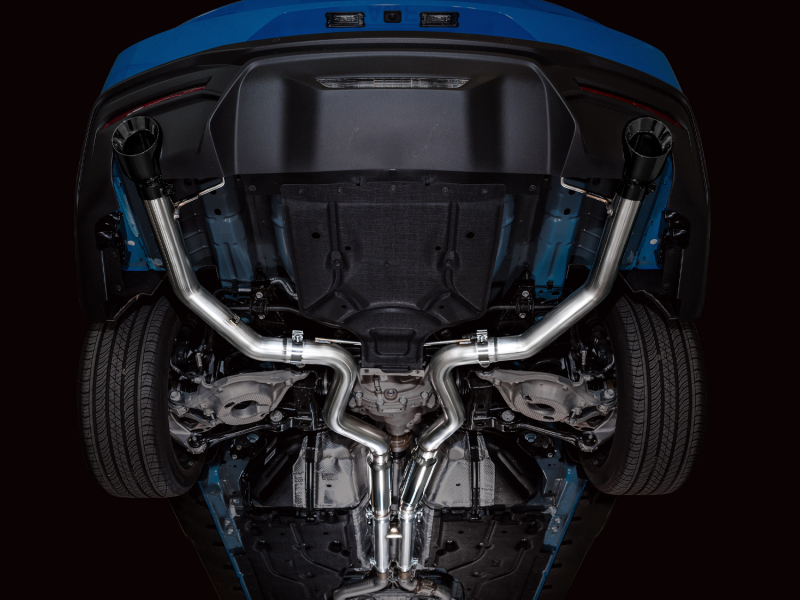 AWE 2024 Ford Mustang GT Fastback S650 RWD Track Edition Catback Exhaust w/ Dual Diamond Black Tips - Image 14