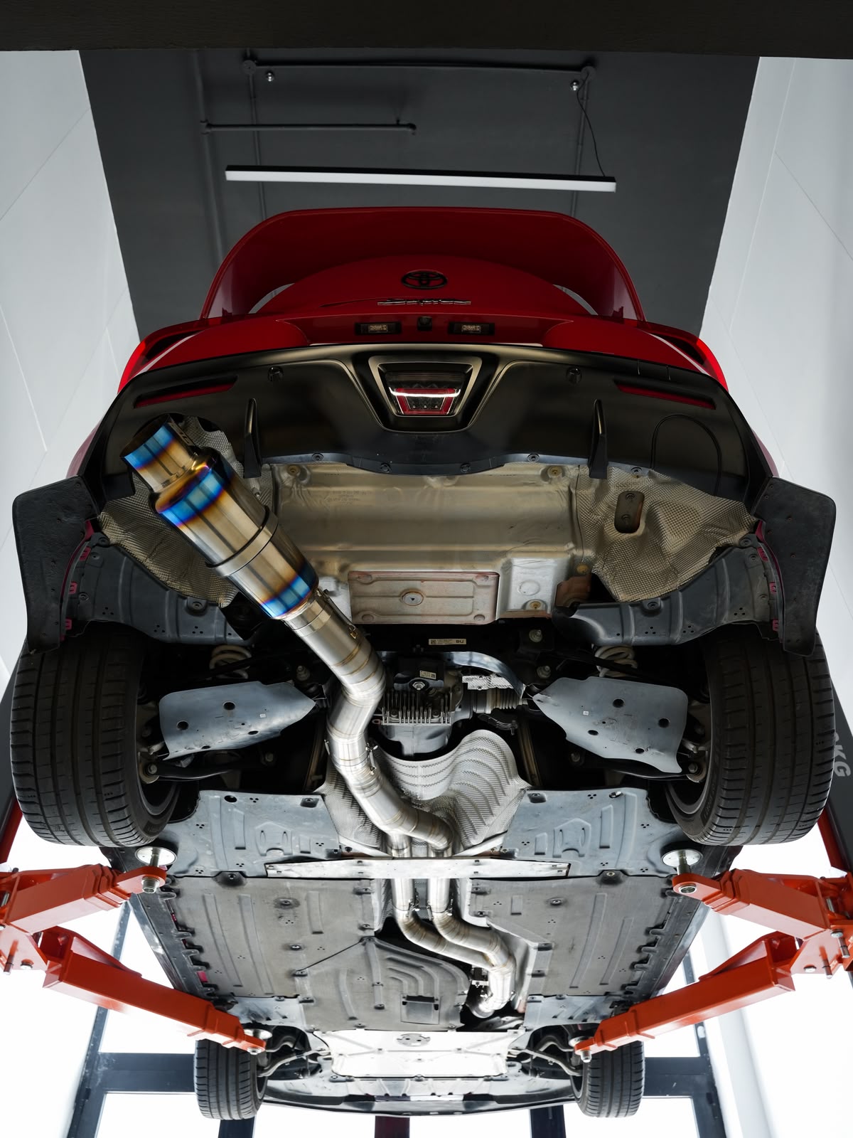 Boost Logic A90 Supra Teardrop Single 4” titanium exhaust - Image 4
