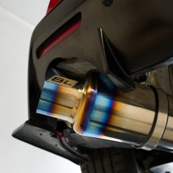 Alternative view of Boost Logic A90 Supra Teardrop Single 4” titanium exhaust