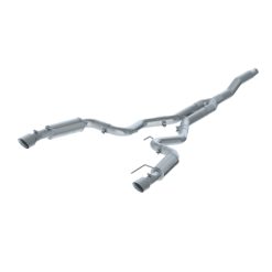 Alternative view of MBRP 15-18 Ford Mustang EcoBoost 2.3L T409 3in Cat Back Dual Split Rear Exit (Race Version)