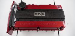 Alternative view of HKS CARBON PLUG COVER 4G63 (Lancer Evolution IV - IX)