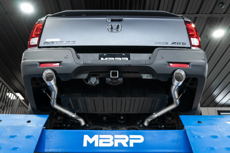 MBRP 21-22 Honda Ridgeline T304 Stainless Steel 2.5in Cat-Back - Dual Split Rear Exit - Image 4