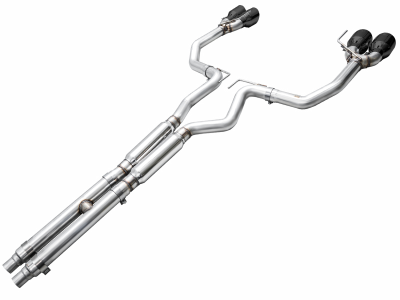 AWE 2024 Ford Mustang Dark Horse S650 RWD Track Edition Catback Exhaust w/ Quad Diamond Black Tips - Image 8
