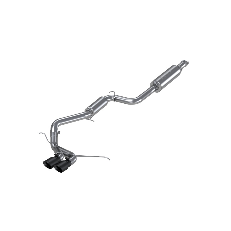 MBRP 13-17 Ford Focus ST 2.0L EcoBoost Dual Center Outlet T409 3in Cat Back w/ Black Tips - Image 2