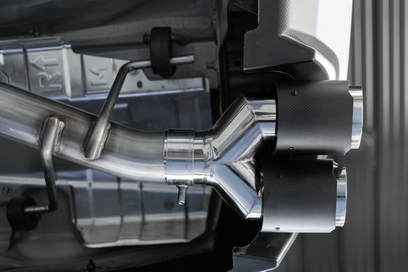 MBRP 15-19 Subaru WRX 2.0L/STI 2.5L 3in Dual Split Rear Exit w/ 3.5in CF Tips - T304 (Race Version) - Image 3