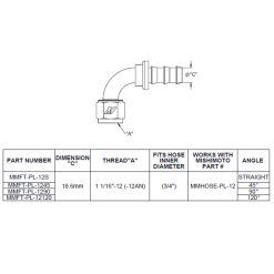 Mishimoto Straight Push Lock Fitting - 12AN - Image 3