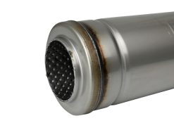 aFe MACH Force-Xp 409 SS Muffler 3in Center/Center 18in L X 5in Dia - Round Body - Image 4