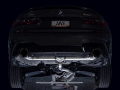 AWE 19-23 BMW 330i / 21-23 BMW 430i Base G2X Track Edition Axle Back Exhaust - Diamond Black - Image 7