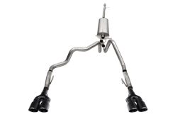Corsa 22-23 Chevrolet Silverado 1500 Cat-Back Dual Rear Exit with Twin 4in Black Tips - Image 2