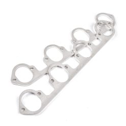 Alternative view of Stainless Works Big Block Ford Flat Tall Oval Port Header 304SS Exhaust Flanges 2-1/4in Primaries