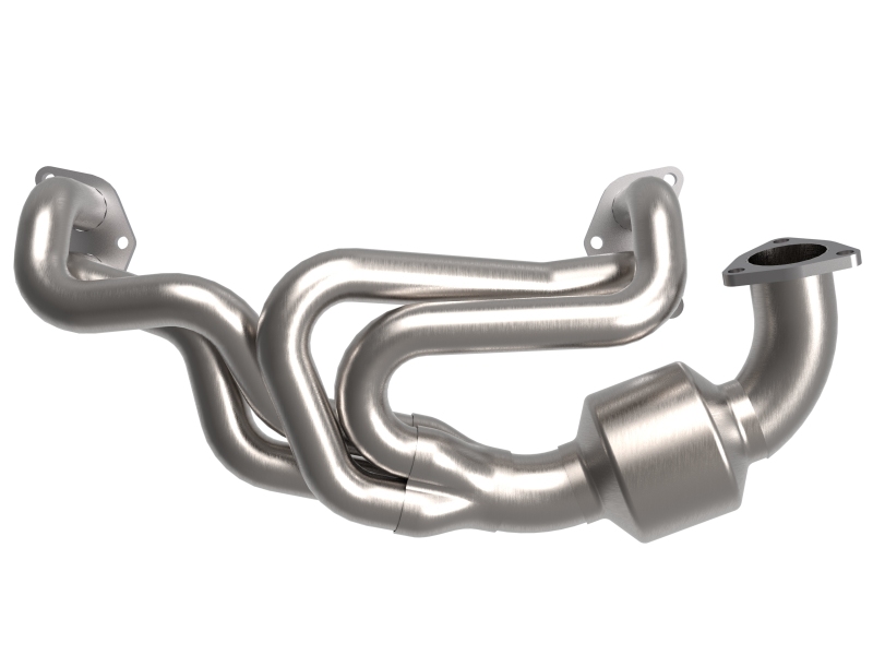 aFe Twisted Steel 304 Stainless Steel Header w/ Cat 13-19 Subaru Outback H4-2.4L - Image 2