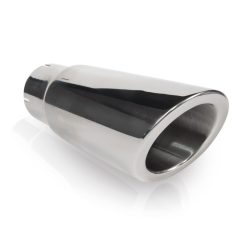 Alternative view of Stainless Works Double Wall Slash Cut Exhaust Tip - 4in Body 2 1/2in ID