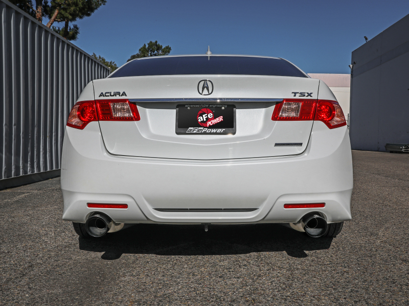 aFe 09-14 Acura TSX L4 2.4L Takeda 2-1/2in To 2-1/4in 304 SS Cat-Back Exhaust System w/ Black Tip - Image 4