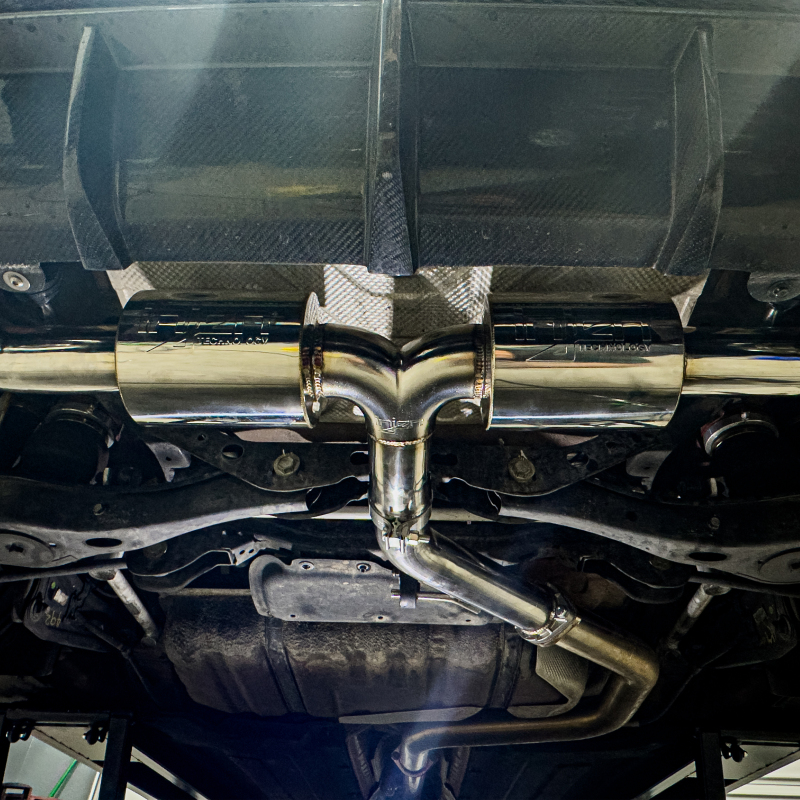 Injen 19-22 Hyundai Veloster N L4 2.0L Turbo Performance SS Axle Back Exhaust System - Burnt Ti Tips - Image 4
