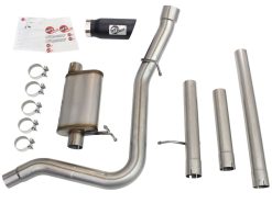 aFe MACHForce XP Exhaust 3in-3.5in SS Single Side Ext CB w/ Black Tip 99-04 Ford F150 V8 5.4L/6.8L - Image 2