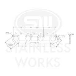 Stainless Works Hemi 5.7L Round Port Header 304SS Exhaust Flanges 1-3/4in Primaries - Image 4