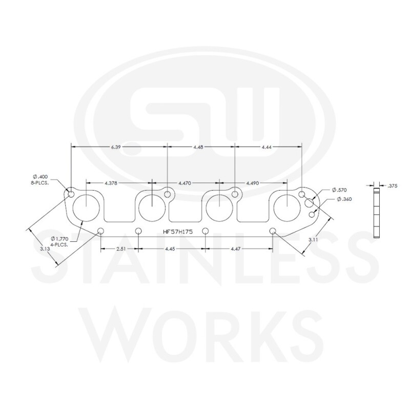 Stainless Works Hemi 5.7L Round Port Header 304SS Exhaust Flanges 1-3/4in Primaries - Image 4