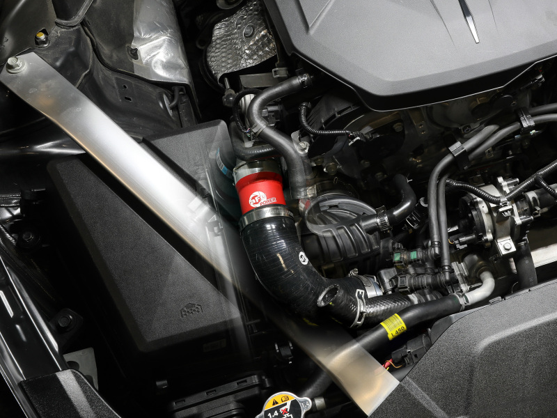 aFe BladeRunner 22-23 Kia Stinger L4-2.5L (t) Aluminum Hot and Cold Charge Pipe Kit - Red - Image 8