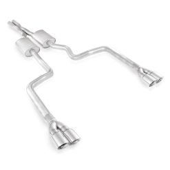 Alternative view of Stainless Works 2008-14 Challenger 3in Catback X-Pipe Chambered Mufflers 3-1/2in Tips