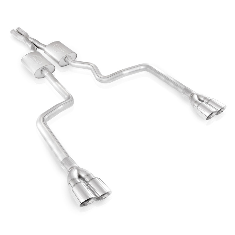 Stainless Works 2008-14 Challenger 3in Catback X-Pipe Chambered Mufflers 3-1/2in Tips - Image 2