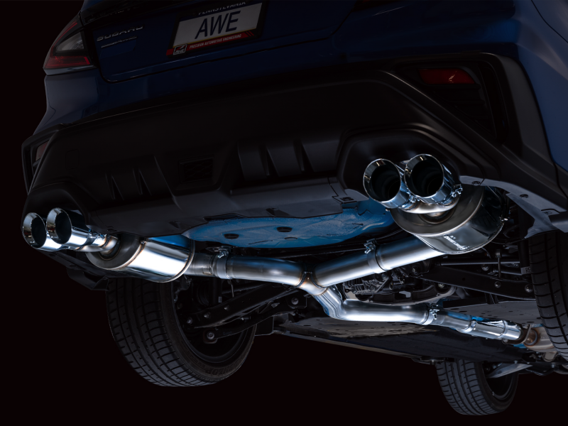 AWE Tuning 2022+ VB Subaru WRX Touring Edition Exhaust - Chrome Silver Tips - Image 3