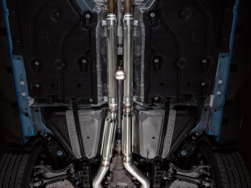 AWE 2024 Ford Mustang GT Fastback S650 RWD Touring Catback Exhaust w/ Dual Diamond Black Tips - Image 3