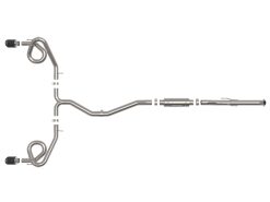 Alternative view of aFe 22-23 Honda Civic Si L4 1.5L (t) Takeda 2.5in to 3in 304 SS Cat-Back Exhaust w/Carbon Fiber Tips