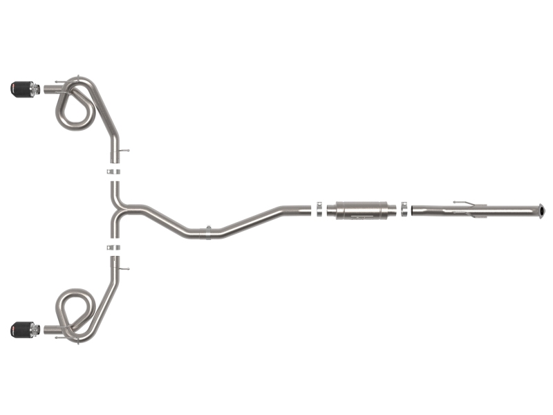 aFe 22-23 Honda Civic Si L4 1.5L (t) Takeda 2.5in to 3in 304 SS Cat-Back Exhaust w/Carbon Fiber Tips - Image 2