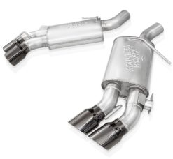 Alternative view of Stainless Works 16-21 Camaro SS 3in Redline Factory Connect Axle Back w/Valve - 4in Quad Black Tips